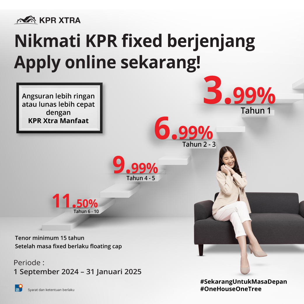 Nikmati KPR fixed berjenjang Apply online sekarang!