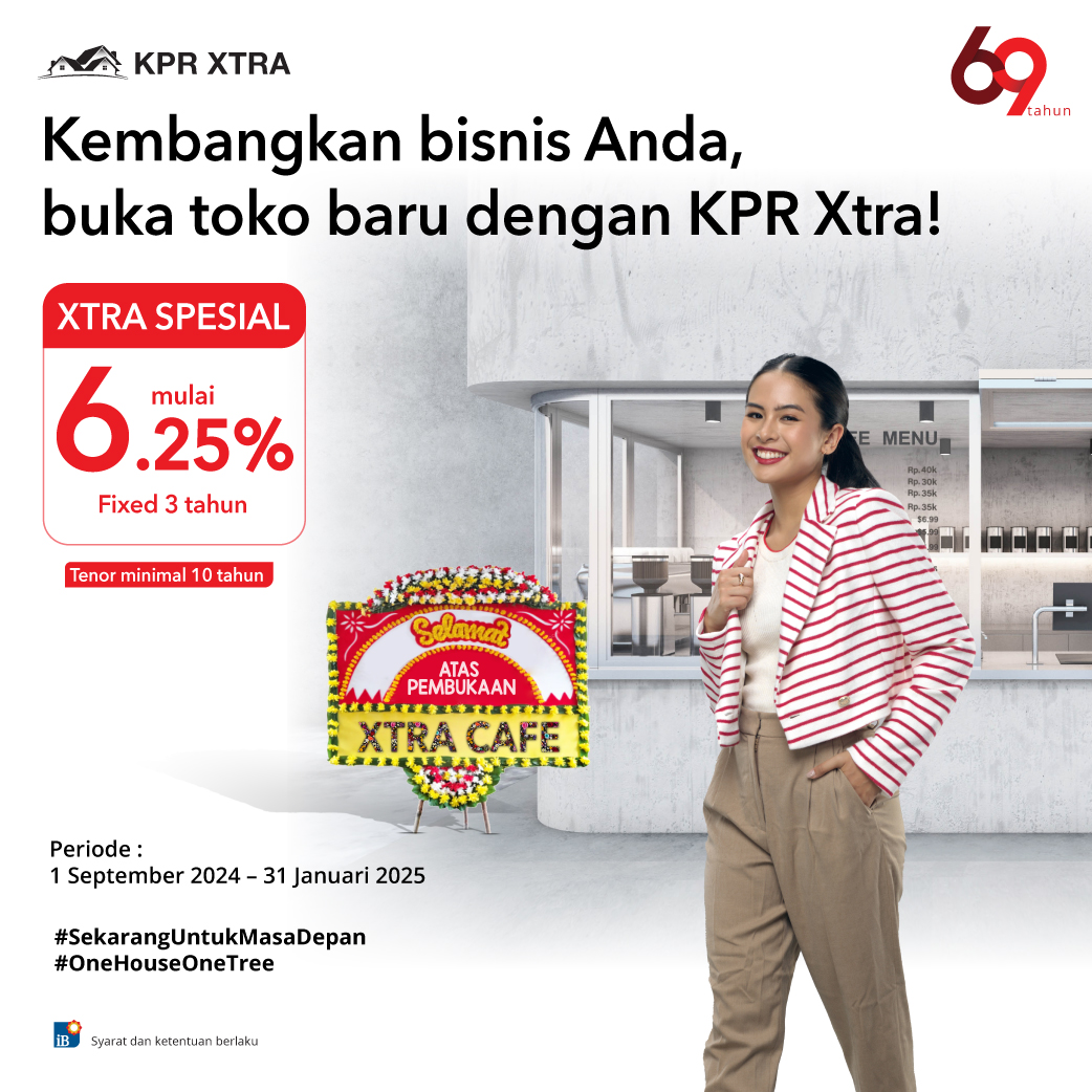 Kembangkan bisnis Anda, buka toko baru dengan KPR Xtra!