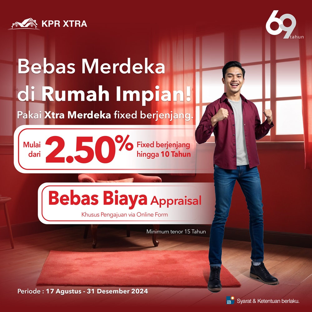 Bebas Merdeka di Rumah Impian! Pakai Xtra Merdeka fixed berjenjang